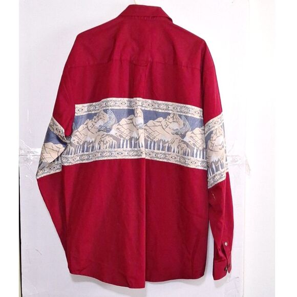 A Buffalo Country Men's Western Shirt Button Front Embellished Eagle XL - Picture 10 of 10
